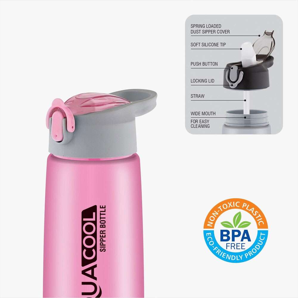 AQUACOOL Sipper Plastic Bottle for Gym