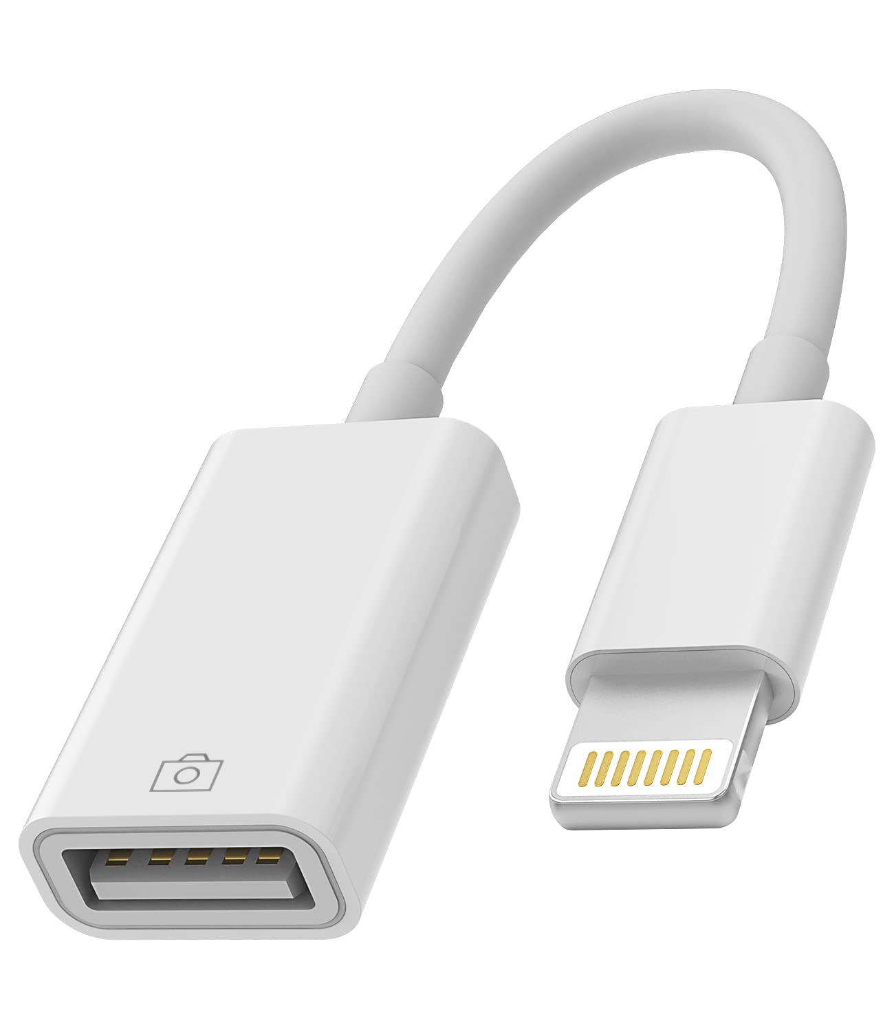 iPhone OTG Adapter Lightning Male to USB Female Dongle Cable Compatible with 13 11 12 Pro Max Mini Xr X Xs 8 7 Se Plus for Apple Ipad Air Camera Card Reader Flash Drive Mouse Keyboard Hub MIDI U Disk