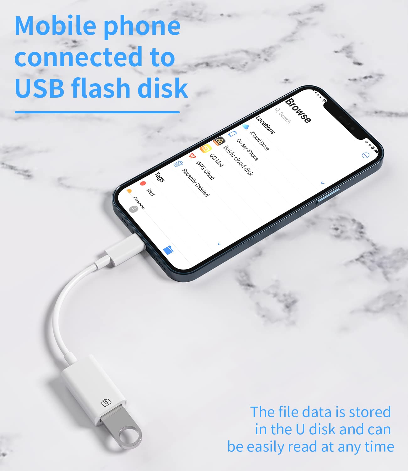 iPhone OTG Adapter Lightning Male to USB Female Dongle Cable Compatible with 13 11 12 Pro Max Mini Xr X Xs 8 7 Se Plus for Apple Ipad Air Camera Card Reader Flash Drive Mouse Keyboard Hub MIDI U Disk