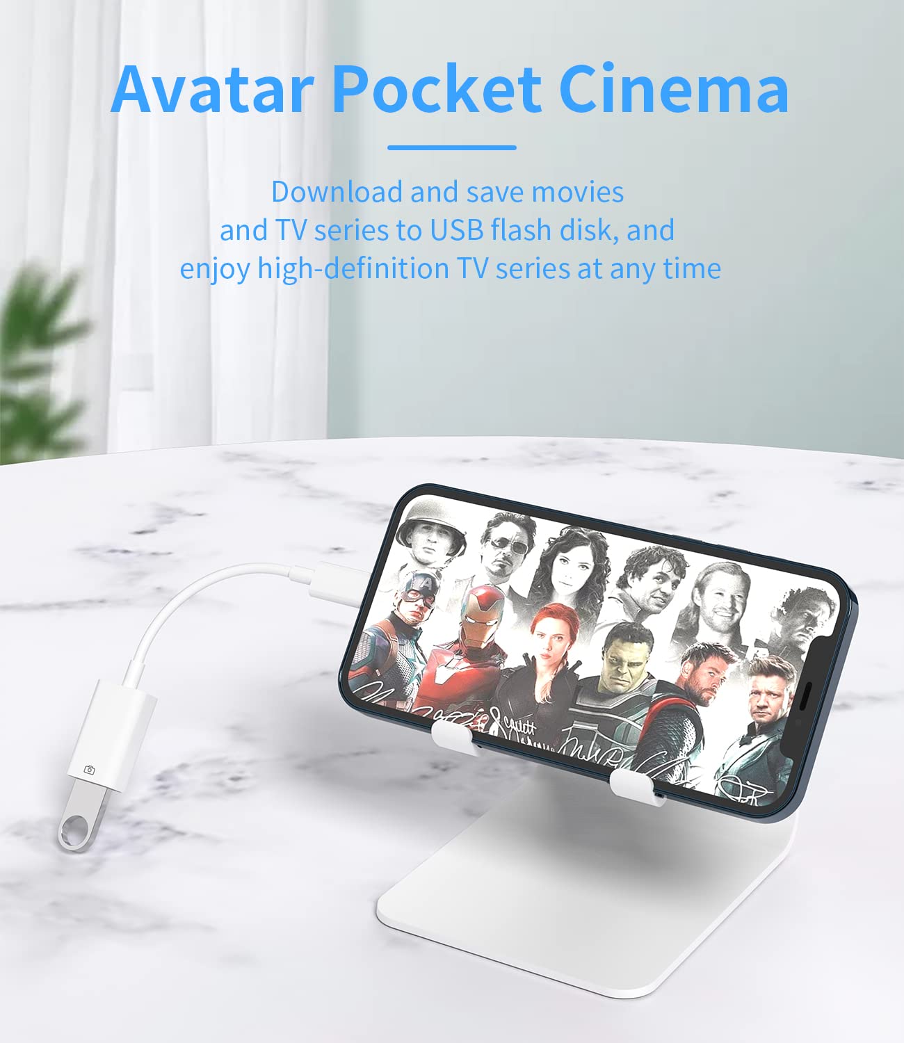 iPhone OTG Adapter Lightning Male to USB Female Dongle Cable Compatible with 13 11 12 Pro Max Mini Xr X Xs 8 7 Se Plus for Apple Ipad Air Camera Card Reader Flash Drive Mouse Keyboard Hub MIDI U Disk