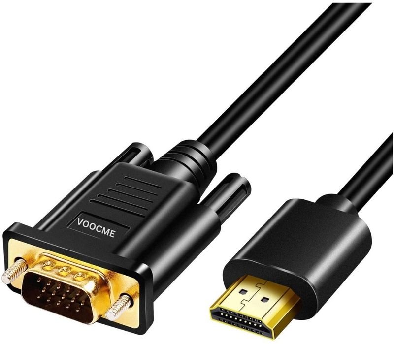VOOCME HDMI Cable 2 A 1.8 m Gold Plated 1.8 m Gold Plated Hdmi To Vga Cable Gold-Plated Adapter 1080P - image 1