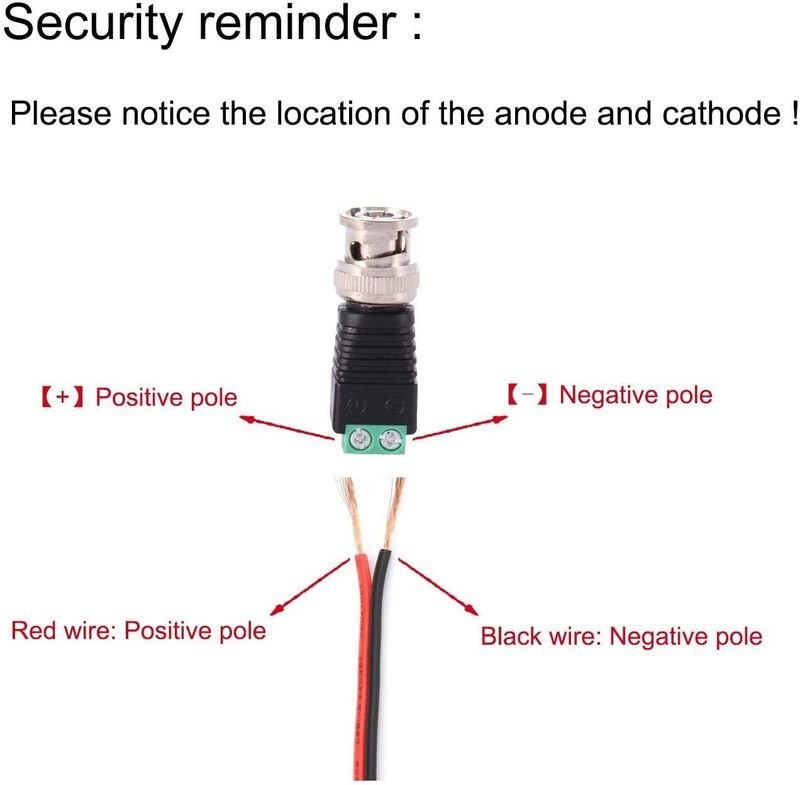 VOOCME BNC Male Green Head Terminal Plug BNC Screw Monitoring Video Connectr (10 Pack). BNC CONNECTOR Wire Connector - image 1