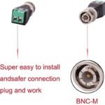 VOOCME BNC Male Green Head Terminal Plug BNC Screw Monitoring Video Connectr (10 Pack). BNC CONNECTOR Wire Connector - image 3