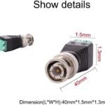 VOOCME BNC Male Green Head Terminal Plug BNC Screw Monitoring Video Connectr (10 Pack). BNC CONNECTOR Wire Connector - image 4