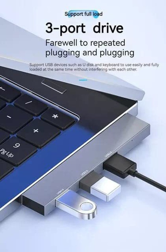 VOOCME USB3.0 USB Hub Type-C USB C 3 in 1 Type-C Adapter Laptop Docking Station for MacBook Pro USB Flash Drive - image 4