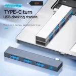 VOOCME USB3.0 USB Hub Type-C USB C 3 in 1 Type-C Adapter Laptop Docking Station for MacBook Pro USB Flash Drive - image 3