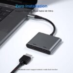 VOOCME Type C 2 A 0.5 m NA Type C to Dual HDMI Adapter 4K@60hz, Type C to HDMI Splitter - image 1