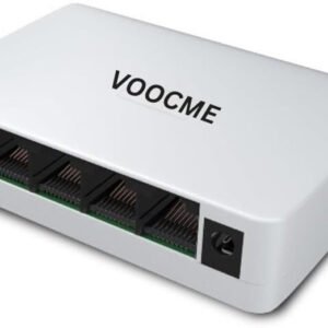 VOOCME 5 Port Ethernet Switch, Plug & Play, 10/100 Mbps, 1Gbps, Upto 100m Transmission Wireless Ethernet LAN Adapter compatible with Linux - image 1