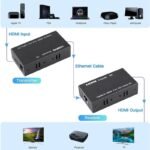 VOOCME 4k HDMI Extender 60m, Repeater Transmitter, Sender Receiver Over Cat5, Cat6 Upto Wireless Ethernet Lan Adapter compatible with Linux - image 3