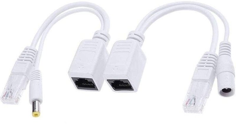 VOOCME Passive PoE Injector and Splitter Pair (Set of 1) CPOE/1P. Wired Ethernet Lan Adapter compatible with Windows - image 1