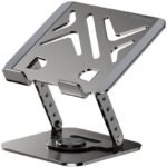 VOOCME 17 Inch Laptop Desktop Stand with Adjustable Height Heat Dissipation Suspended Metal 17 Inch Laptop Desktop Stand with Adjustable Height Heat Dissipation Iron Rotatable Laptop Stand with Adjustable Height Compatible with Universal Laptops - image 1