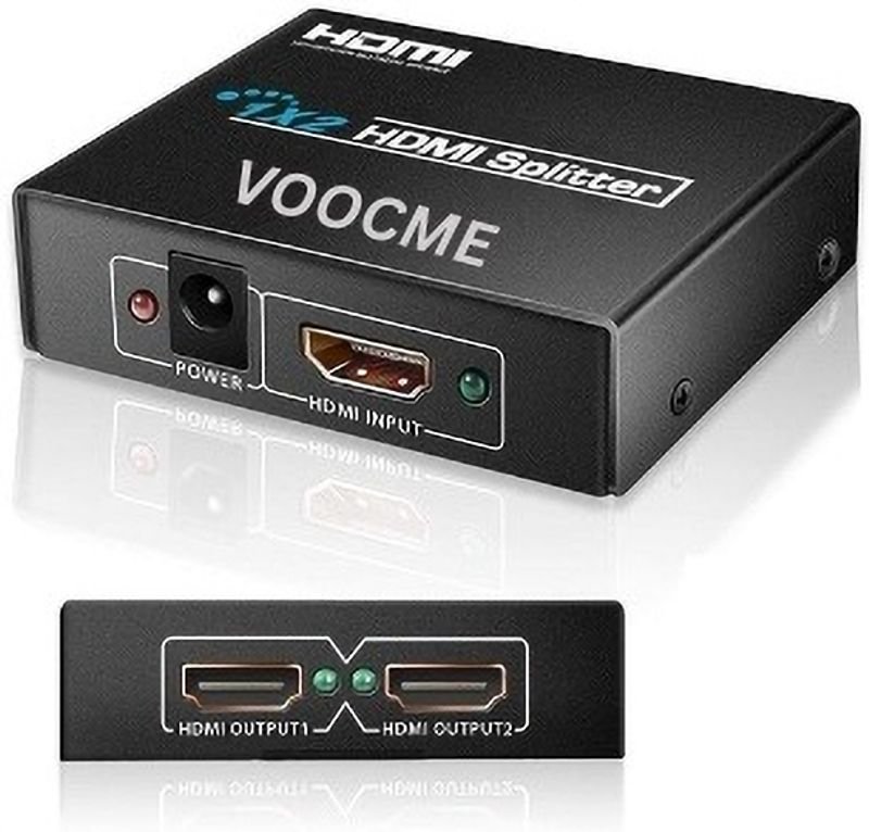 VOOCME 1x2 HDMI Splitter 2 Ports, HDMI Splitter 1 in 2 Out, Supports 3D 4K x 2K Media Streaming Device - image 3