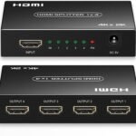 VOOCME 1x4 HDMI Splitter, 1 in 4 Out HDMI Splitter Audio Video Distributor Box Support Media Streaming Device - image 1
