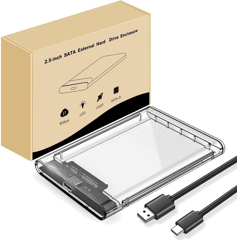 VOOCME Type C to SATA III External HDD Case 2.5 inch Water Proof usb cable - image 1