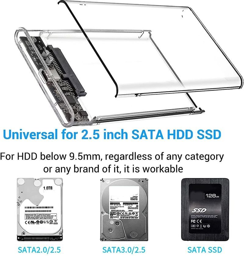 VOOCME Type C to SATA III External HDD Case 2.5 inch Water Proof usb cable - image 3