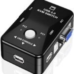 VOOCME 2 Port USB KVM Switch Box to Control up to 2 Computers 2 in 1 Out Switch Media Streaming Device - image 1