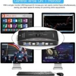 VOOCME 4 Ports USB KVM VGA Switcher, USB 2.0 KVM Switch Box Adapter,One-Button Swapping 24 cm KVM Console - image 5
