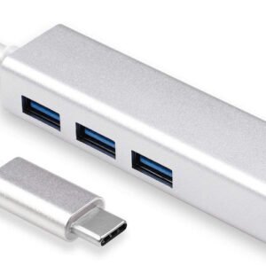 VOOCME USB 3.0 Type C 3.1 for RJ45 Ethernet LAN Adapter Cable with 3 Ports USB Hub Wired Ethernet Lan Adapter compatible with Mac - image 1