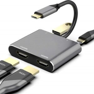 VOOCME USB-C to Dual HDMI Adapter - VOOCME Silver