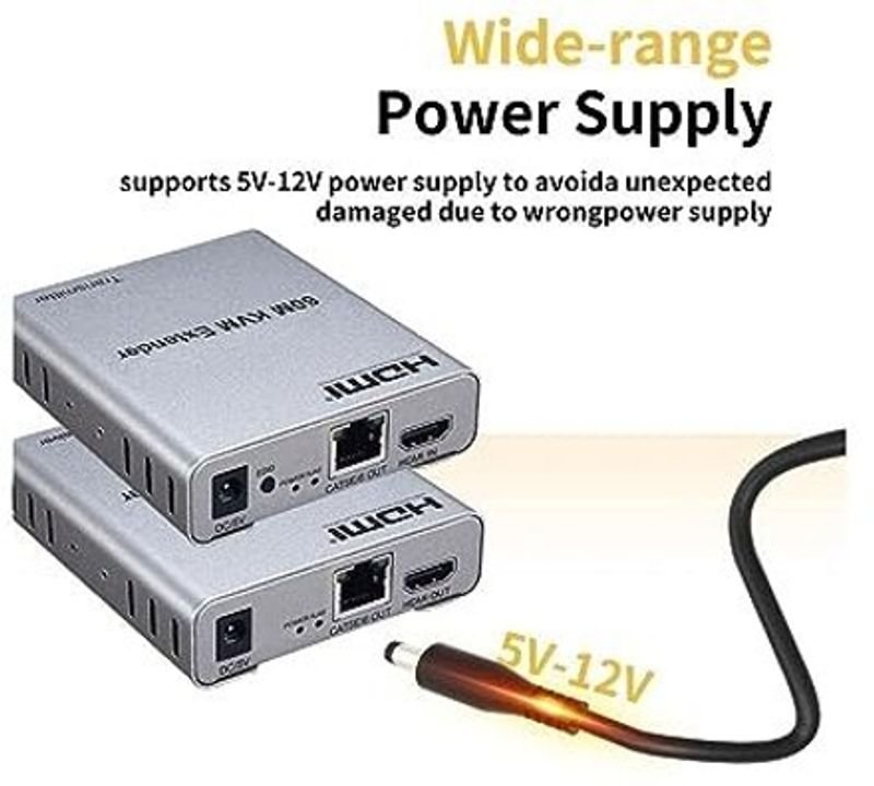 VOOCME HDMI Extender 60m with KVM Audio Output IR Control Support USB 42 cm KVM Console - image 5