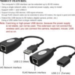 VOOCME 150 Ft USB Male to RJ45 + USB Female Over Cat5/5e/6 Extension Adapter Wired Ethernet LAN Adapter compatible with Mac, Windows - image 4