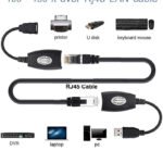 VOOCME 150 Ft USB Male to RJ45 + USB Female Over Cat5/5e/6 Extension Adapter Wired Ethernet LAN Adapter compatible with Mac, Windows - image 3