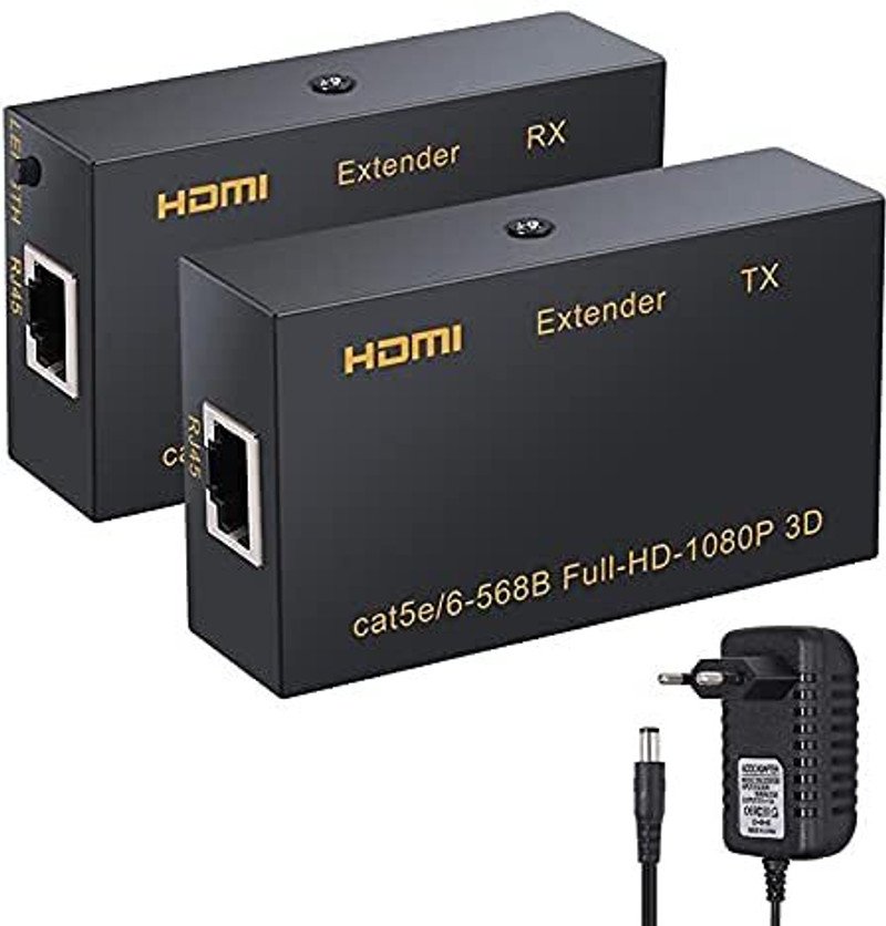 VOOCME 60M HDMI Extender Repeater Transmitter/Sender + Receiver Over Cat5,CAT6 UPTO 60M Wireless Ethernet Lan Adapter compatible with Linux, Windows, Mac - image 5