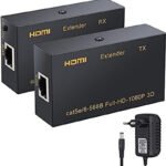 VOOCME HDMI Extender 60m,4k HDMI RX Receiver & TX Transmitter 60m HDMI Repeater... Wireless Ethernet Lan Adapter compatible with Linux, Windows, Mac - image 4