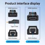 VOOCME HDMI to RJ45 60M Extender 1080P HDMI to RJ45 Cable Converter Wired Ethernet Lan Adapter compatible with Windows - image 3