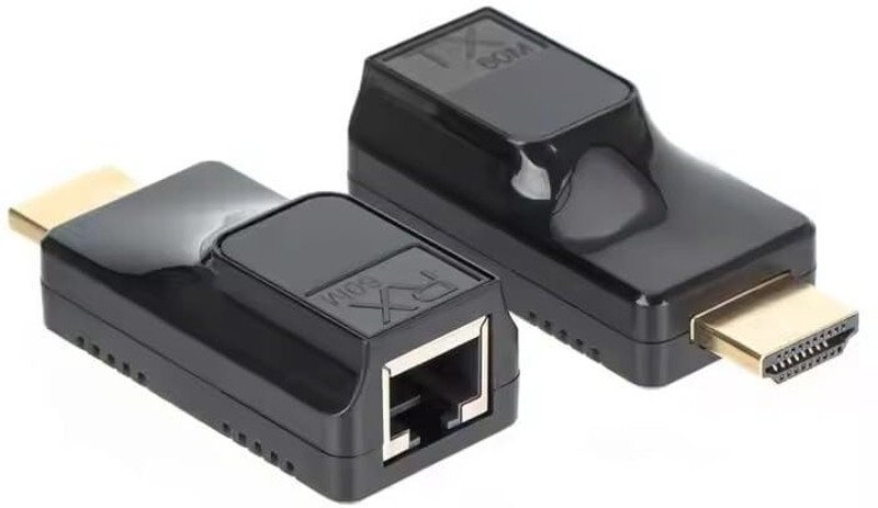VOOCME HDMI to RJ45 60M Extender 1080P HDMI to RJ45 Cable Converter Wired Ethernet Lan Adapter compatible with Windows - image 1