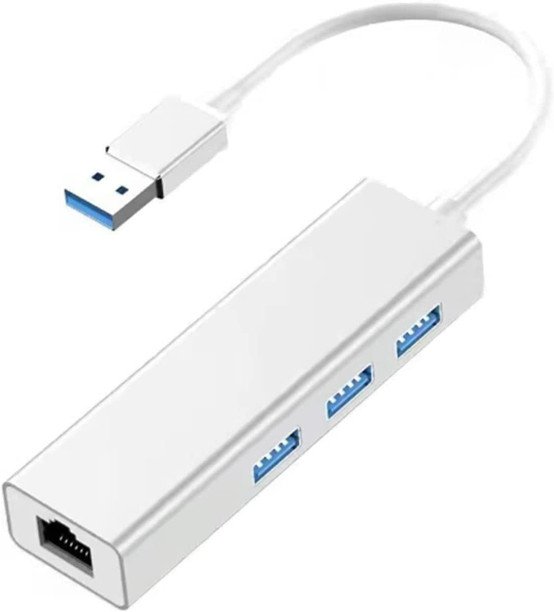 VOOCME Ethernet Adapter with USB Hub - VOOCME Silver