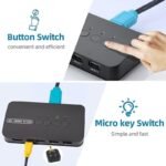 VOOCME 4K HDMI KVM Switch, 4 Port HDMI USB Switch for 4 Computer Share a Monitor Media Streaming Device - image 4