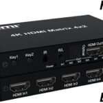 VOOCME 4K 60Hz HDMI Matrix Switcher 4x2 HDMI Switcher Splitter 4 in 2 Out with Optical Media Streaming Device - image 2