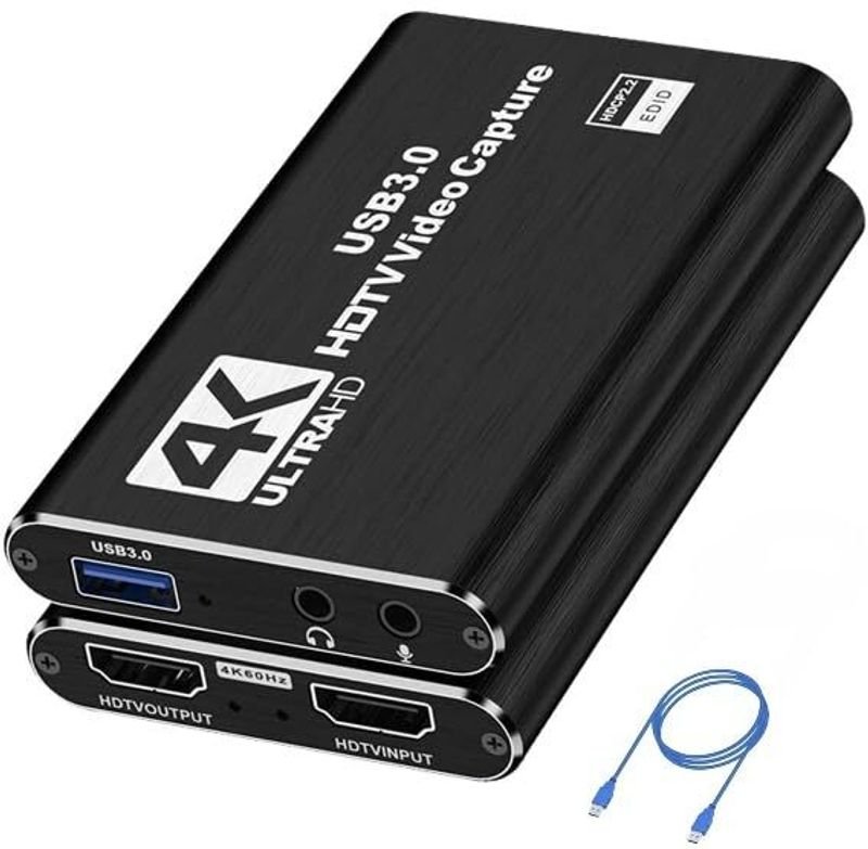 VOOCME Video Cable 2 A 0.25 m NA 4K HDMI Capture Card for Streaming, USB 3.0 Video Capture Device, Full HD 1080P - image 3
