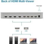 VOOCME 4X1 KVM HDMI USB Multi-viewer Quad Screen Real Time Multi-viewer with Media Streaming Device - image 3