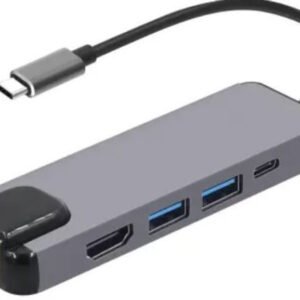 VOOCME 5 in 1 USB C Docks Multi-Function Aluminum TypeC Converter 4K HDMI/Rj45/PDChrgng Gaming Adapter - image 1