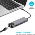 VOOCME 5 in 1 USB C Docks Multi-Function Aluminum TypeC Converter 4K HDMI/Rj45/PDChrgng Gaming Adapter - image 2