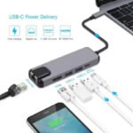 VOOCME 5 in 1 USB C Docks Multi-Function Aluminum TypeC Converter 4K HDMI/Rj45/PDChrgng Gaming Adapter - image 4