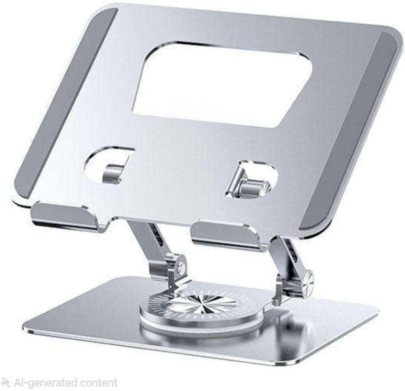 VOOCME 360 Rotating Portable Aluminum Adjustable Folding Tablet Stand Holder 360 Rotating Portable Aluminum Adjustable Folding Tablet Stand Holder for I Pad, Aluminium Rotatable Laptop Stand with Adjustable Height Compatible with Universal Laptops - image 1
