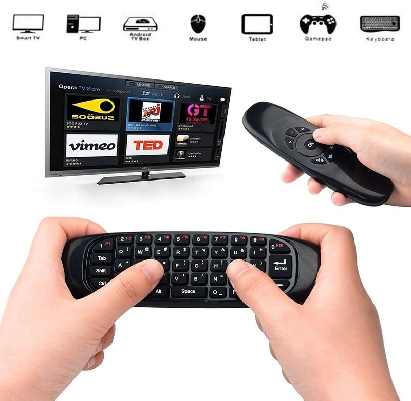 VOOCME Air Mouse Remote, C120 USB 2.4G Wireless Keyboard and Mouse Air Fly Remote Wireless Thumb-size Laptop Keyboard Compatible with Desktop, Laptop, Mac - image 4