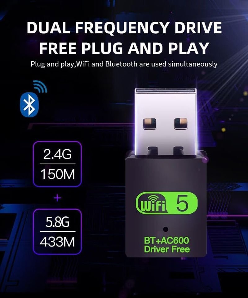 VOOCME WiFi Bluetooth adapter product image
