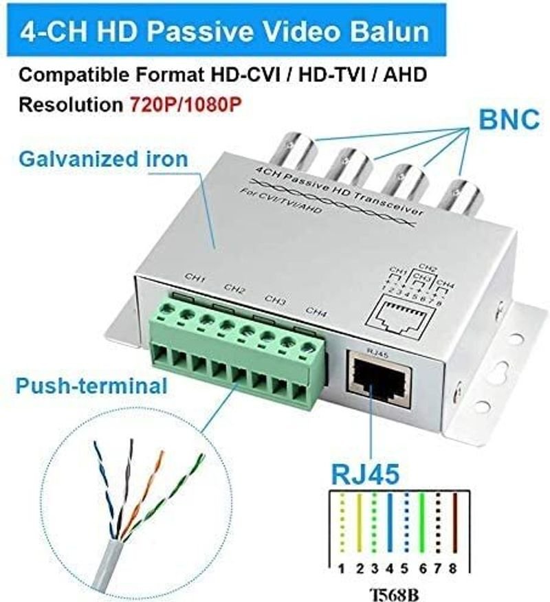 VOOCME 4 Channel Aluminium Alloy Shell Passive HD-CVI/TVI/AHD CCTV Camera 42 inch CD Player - image 4