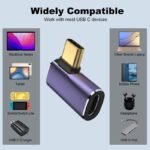 VOOCME Multicolor C 90 Degree Adapter, 40Gbps Data, 100W PD Fast Charge, 8K@60Hz Video Phone Converter - image 2
