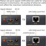 VOOCME 60M HDMI Extender Repeater Transmitter/Sender + Receiver Over Cat5,CAT6 UPTO 60M Wireless Ethernet Lan Adapter compatible with Linux, Windows, Mac - image 4