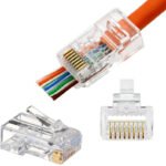 VOOCME RJ45 Cat5e Pass Through Connector LAN Ethernet Plug Cat5/Cat6 Network EZ to Crimp Modular Plug (Transparent, Pack of 5) Laptop Accessory - image 2