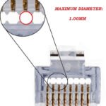 VOOCME RJ45 Cat5e Pass Through Connector LAN Ethernet Plug Cat5/Cat6 Network EZ to Crimp Modular Plug (Transparent, Pack of 5) Laptop Accessory - image 4