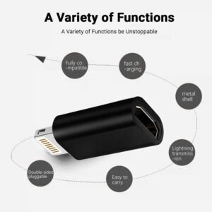 VOOCME Lighting 8 pin Adapter to Micro USB Converter Connector Data Synchronisation and Charging Compatible Laptop Accessory - image 1