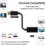 VOOCME HDMI Cable 2 A 0.15 m NA Display Port to HDMI Adapter, 1080p Display Port DP to HDMI Cable Male to Female Port Support Video... - image 3