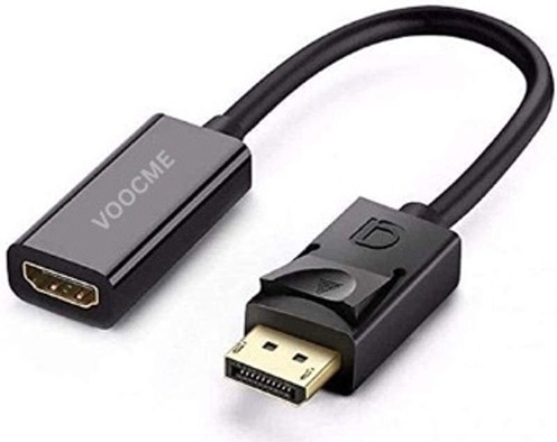 VOOCME HDMI Cable 2 A 0.15 m NA Display Port to HDMI Adapter, 1080p Display Port DP to HDMI Cable Male to Female Port Support Video... - image 1