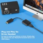 VOOCME Display Port to Hdmi Adapter, 1080P Display Port Dp to Hdmi Cable Male to Female Port Support Video & Audio Compatible with Computer..... HDMI Connector - image 4